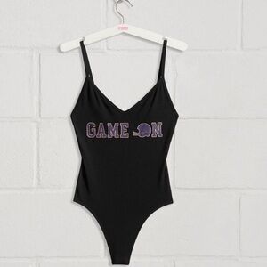 COPY - PINK COLLEGIATE COLLECTION V-NECK BODYSUIT size Small Victoria's Secret …